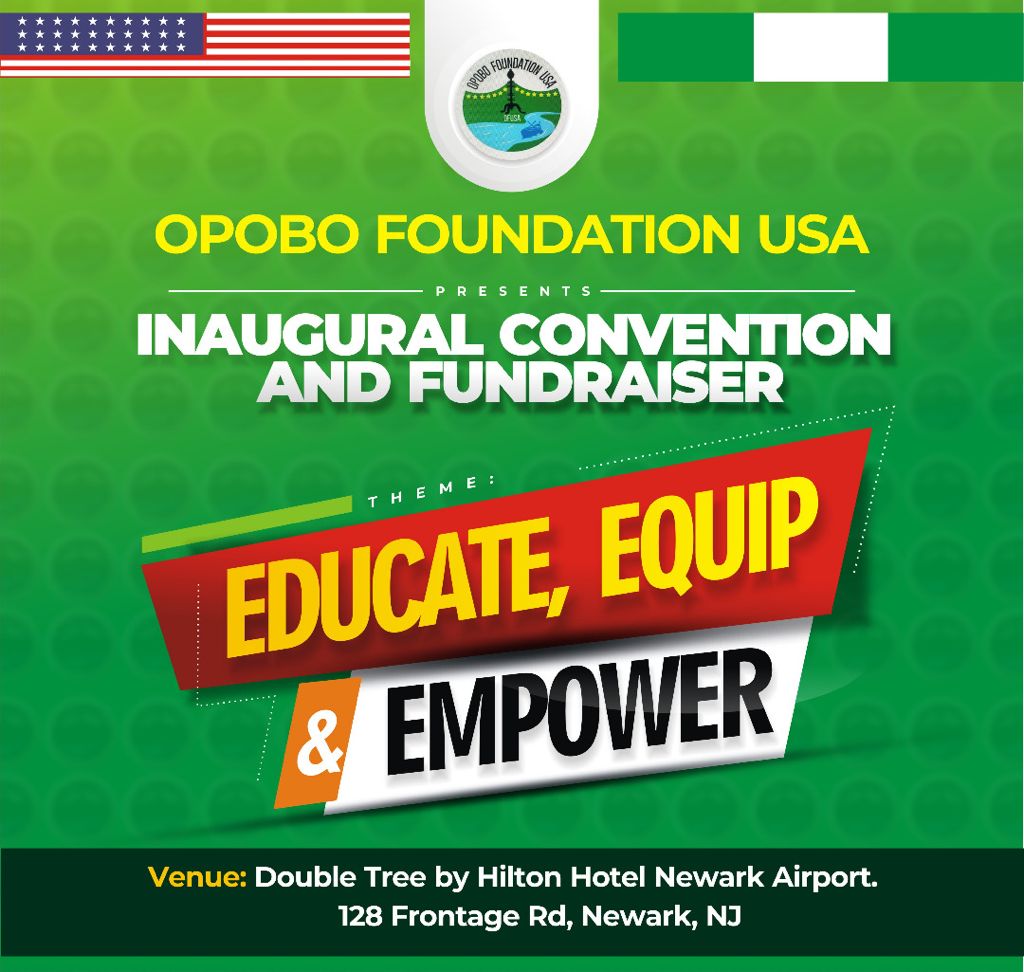 Opobo Foundation USA inaugural convention and fundraiser gala flyer